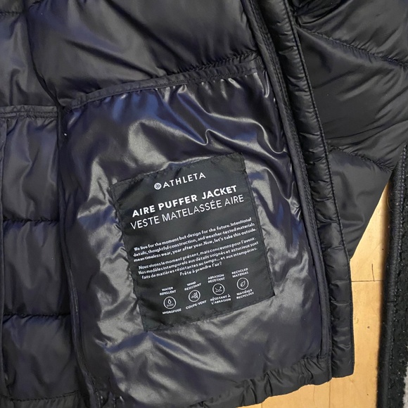 Athleta Aire puffer black packable puffer size small - Picture 2 of 3